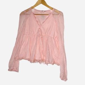 Forever 21 Pink lace top size L